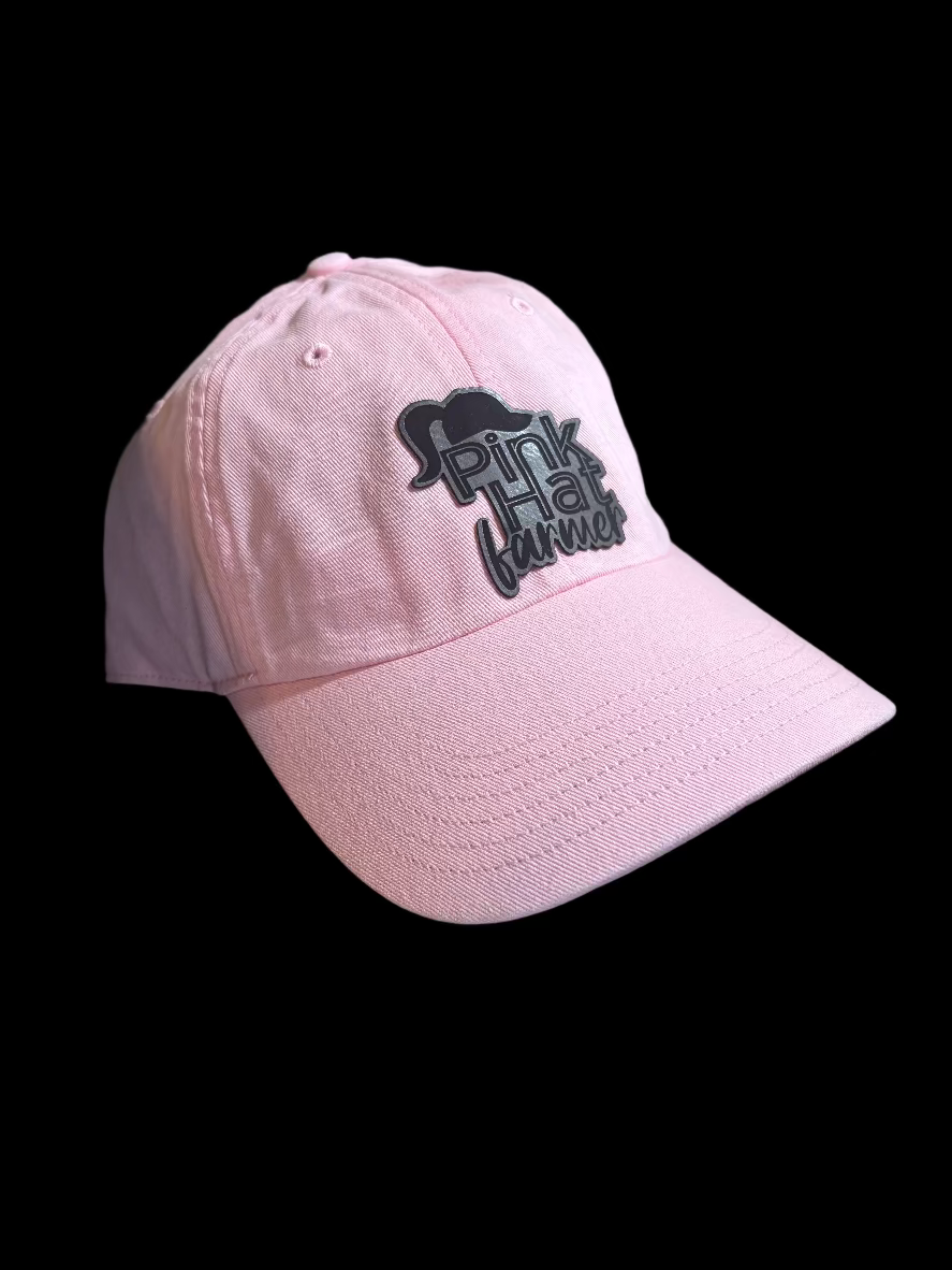 Light Pink Hat Leather Patch Cutout