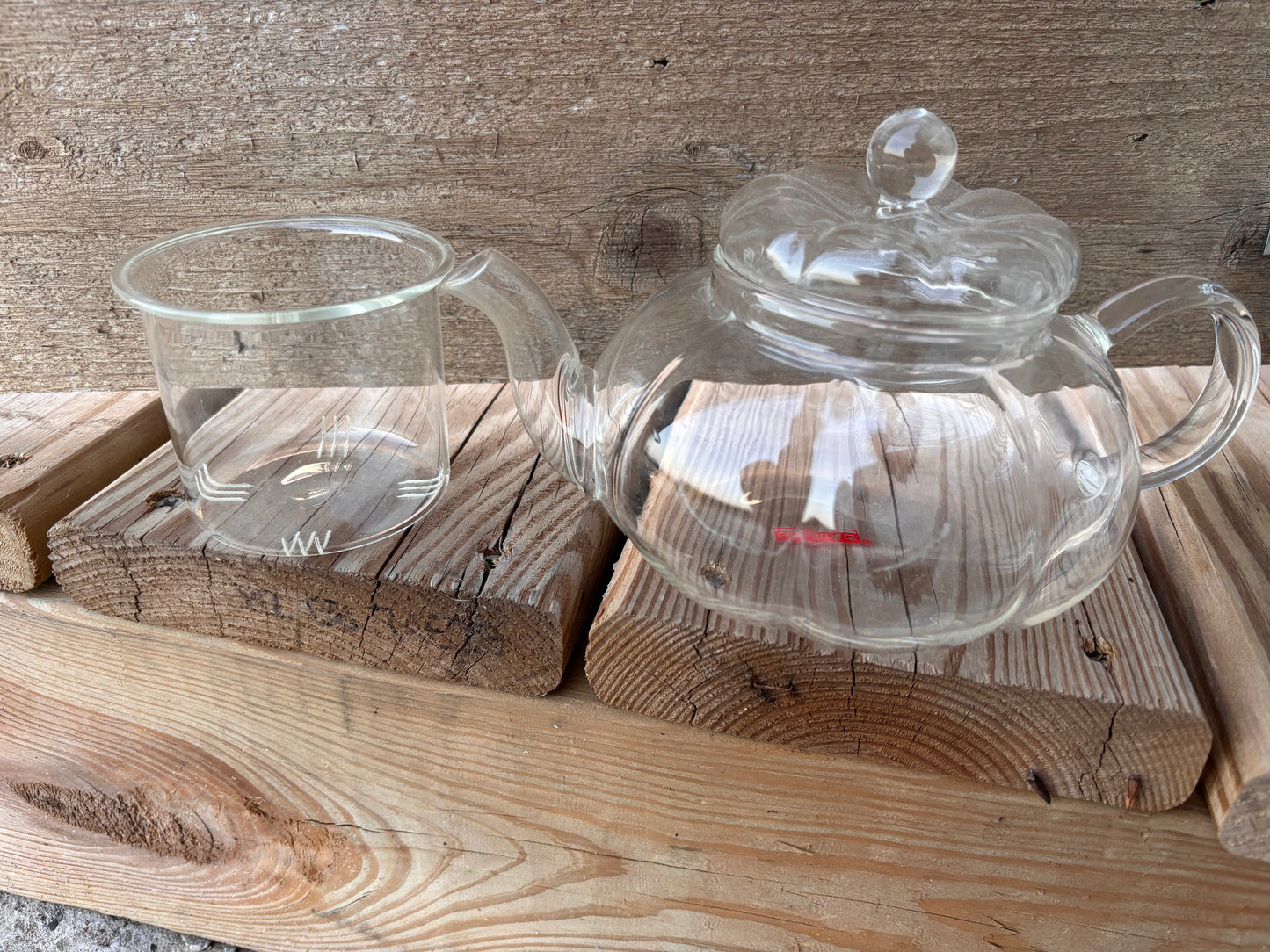 Glass Teapot & Cup