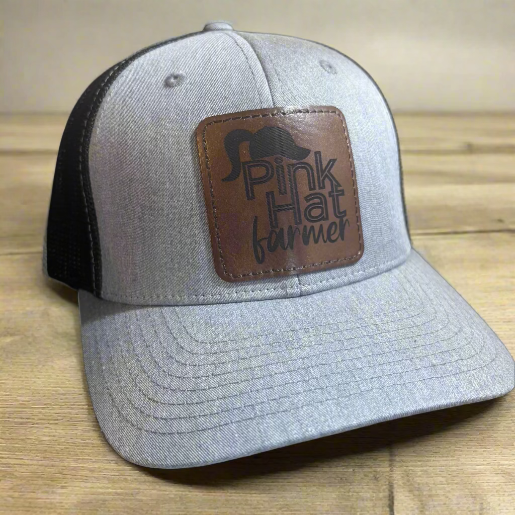 Gray Hat - Leather Patch